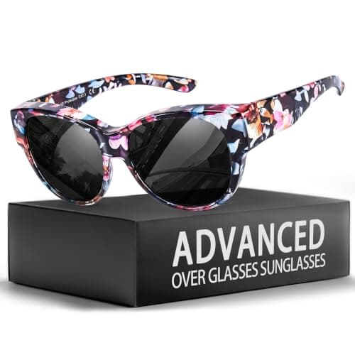 Myiaur Polarized Fit Over Glasses Sunglasses for Women, Trendy Wear Over Glasses UV400 Protection for Driving Outdoor