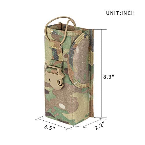 EXCELLENT ELITE SPANKER Tactical Universal Radio Holster Pouch Holder Case Bag Molle Adjustable Military Walkie Talkie Holder (MCP)