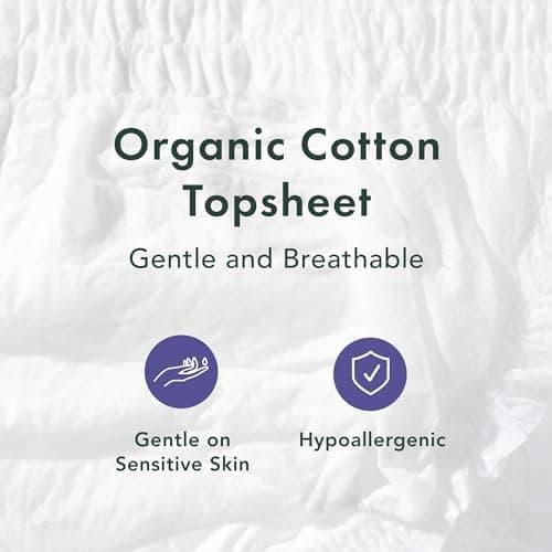 Rael Disposable Underwear for Women, Organic Cotton Cover - Incontinence Pads, Postpartum Essentials, Disposable Underwear, Unscented, Maximum Coverage (Size S-M, 20 Count) — view 2