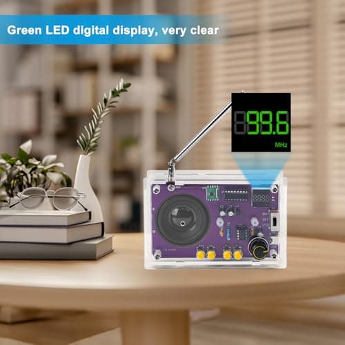 Radio with 2inch Speaker and Acrylic Case, DIY FM Radio Soldering Project, Electronic Soldering Practice Kit for High School STEM Education — view 4