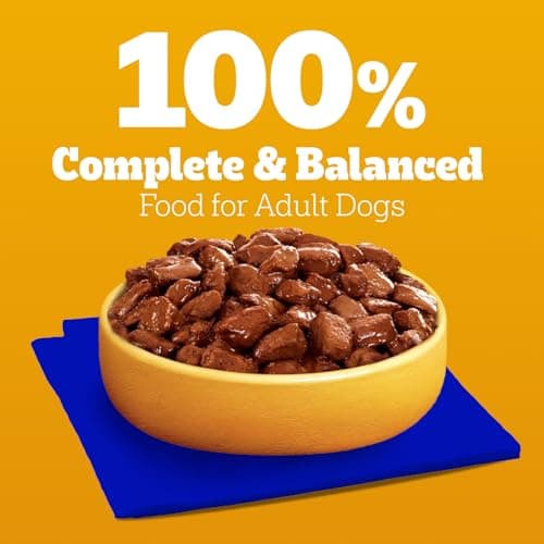PEDIGREE CHOPPED Ground Adult Soft Wet Dog Food – With Real Beef - 12x 375g (13 oz) Cans