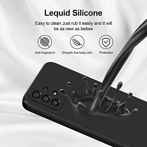 GiiYoon Case Compatible with Samsung Galaxy A53 5G, Silky-Soft Touch Full-Body Protective Phone Silicone Case, Shockproof Cover with Microfiber Lining, Black — view 2