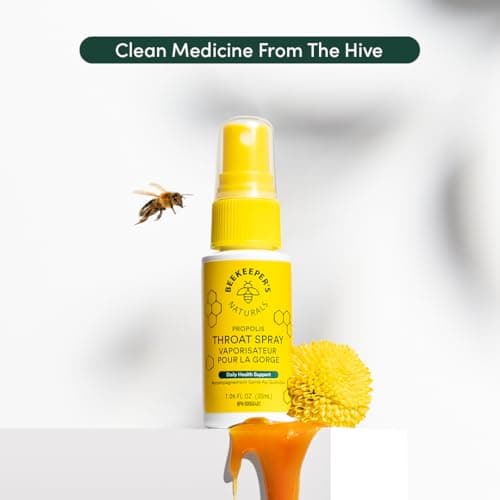 BEEKEEPER'S NATURALS Propolis Throat Spray - 85mg Bee Propolis Extract - Natural Immune Support, Sore Throat Relief & Antioxodant Support - Antioxidants, Keto, Paleo, Gluten-Free (1.06 oz) — view 5