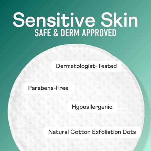 Swisspers Premium Exfoliating Cotton Rounds – 80 Count (Pack of 3) – 100% Pure Cotton, Dual-Sided Surface Pads for Gentle Exfoliation, Optimal Cleansing and Makeup Removal — view 2
