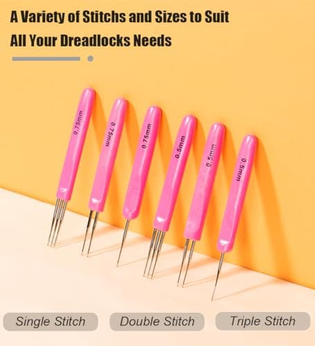 Weabetfu Dreadlocks Crochet Hooks with Ergonomic Handle,Dreadlock Needle Tool for Craft,Dreadlock Crochet Hook for Hair 0.5mm 1 Hook — view 4