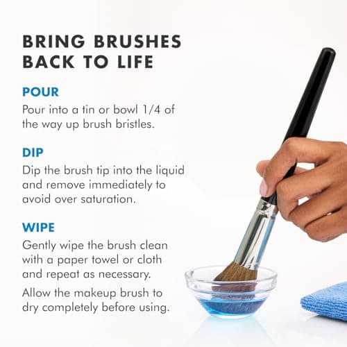Cinema Secrets Original Blue Vanilla Makeup Brush Cleaner Solution - Professional Cleanser for Makeup Brushes - Quick-Drying, Rinse-Free Formula - Removes Stubborn Waterproof Make Up (16 fl oz) — view 5