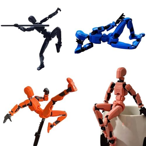 Assembled T13 Action Figure with Stand, 3D Printed Dummy, Fully Articulated Robot, Easy Action Figure, Accessories Included, Stop Motion Animation, Gift — view 5