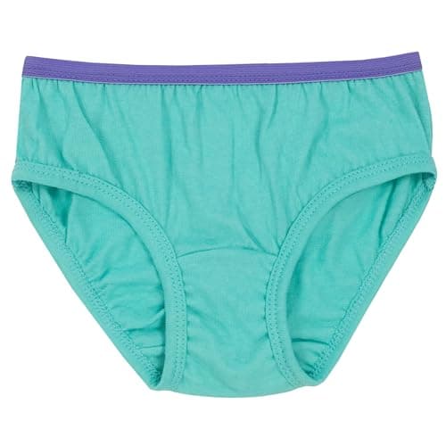 Fruit of the Loom Girls' Tag Free Cotton Brief Underwear Multipacks, Low Rise Brief-10 Pack-Purple/Blue/White, 6 — view 3