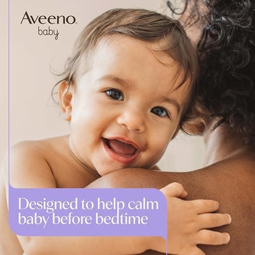 Aveeno Baby Calming Comfort Bath + Body Lotion Set, Nighttime Baby Wash & Baby Lotion with Oat Extract, Soothing Lavender & Vanilla Scent, Gently Cleanses & Helps Calm Baby Before Bedtime, 2 Items