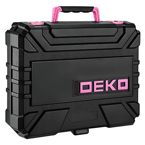 DEKOPRO Drill Set, Home Tool Set with 8V Pink Cordless Drill, Hand Tool Kit for Women, 126 pcs — view 5