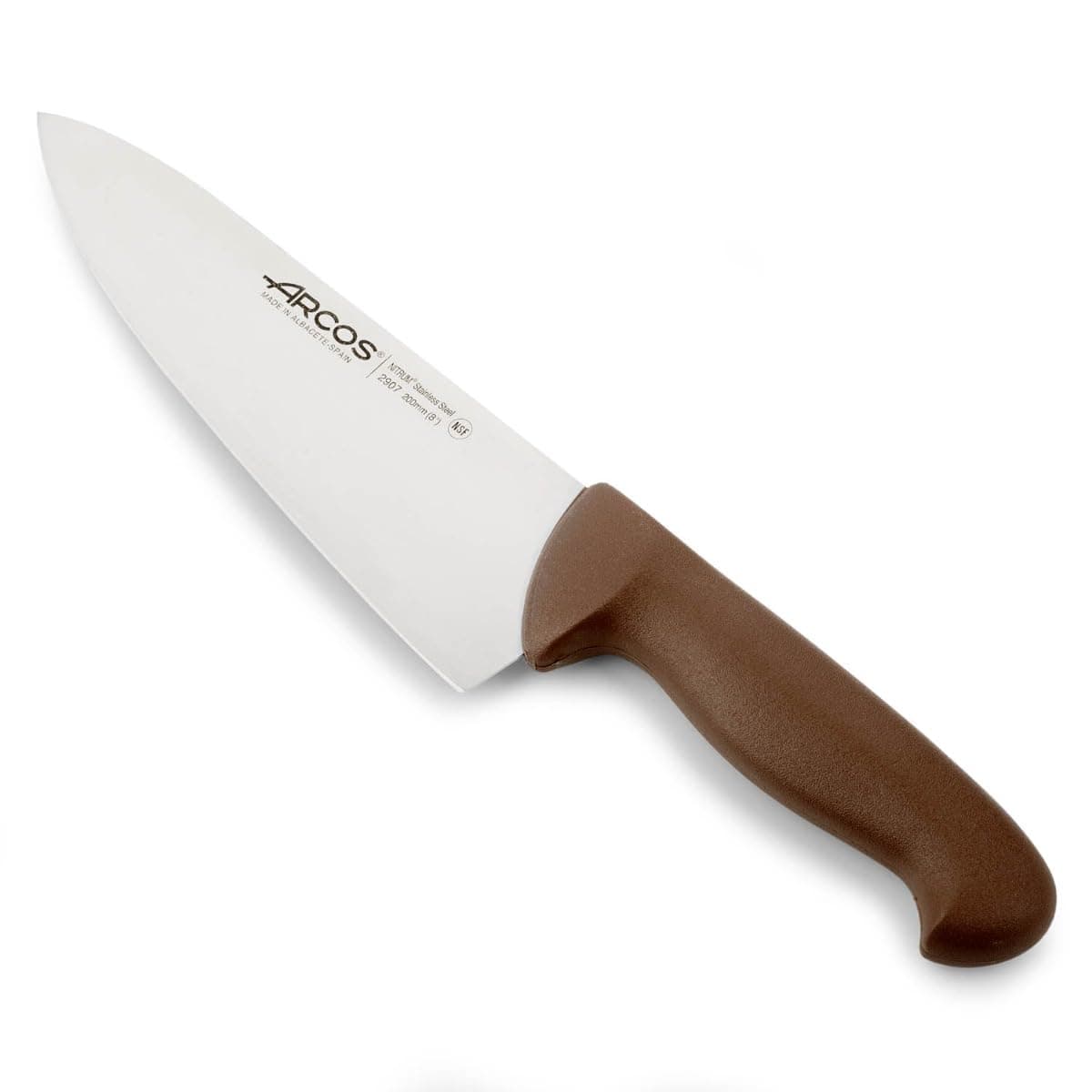 Arcos Serie 2900 - Cuchillo Santoku con Alveolos - Hoja de Acero Inoxidable Nitrum de 180 mm - Mango inyectado en Polipropileno Color Rojo — view 20