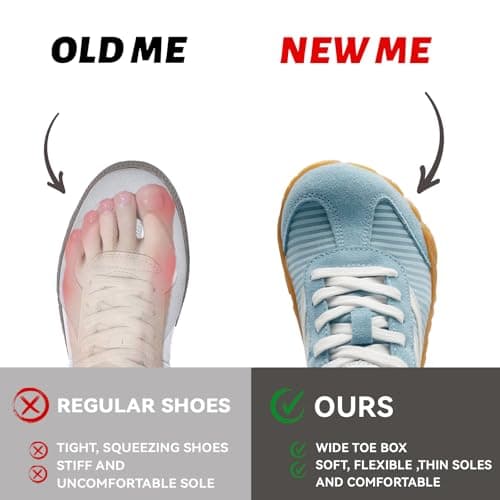 Barefoot Shoes Women Men - Wide Toe Box Sneakers Women Casual Tennis Shoe | Zero Drop Minimalist Trainers Hiking Walking Shoes | Lightweight Breathable Non-Slip Comfortable Fashion Sneakers Footwear — view 5