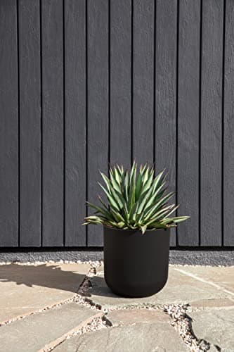 Veradek Mason Series Lima Planter - Round Planter for Indoor or Outdoor Porch/Garden | Made from Plastic-Stone Composite with Drainage Holes | Modern Décor for Succulents, Flowers, Small Plants — view 3