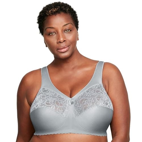 Glamorise Women's Plus Size Magic Lift Full-Figure Support Bra #1000, Soft Grey, 40DD — view 6