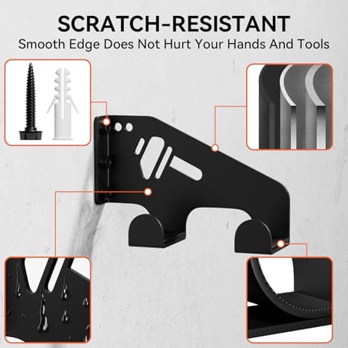 XZHXFX Chainsaw Hanger Wall Mount - Heavy Duty Chainsaw Holder for Garage Organization, Storage Shed Organizer, Chainsaw Rack with Protective Pad, Garage Tools, 1 Pack — view 2