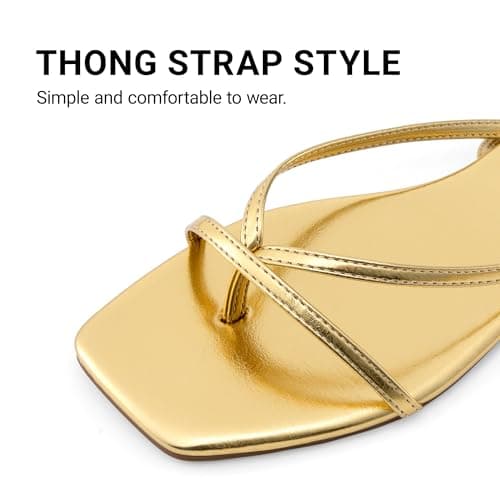 DREAM PAIRS Women's Strappy Flat Sandals - Comfortable Lace Up Gladiator Dressy Sandals, Square Toe Tie Up Walking Sandal, Summer Wrap Up Vocation Sandal Mermaid Shoes,Size 9,Gold,SDFS26010W — view 6