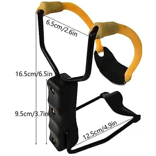 Loogujuzao 2 Pcs Slingshot, 8 Inch Slingshot, Outdoor Supplies, Professional Game Slingshot (Yellow/Black)