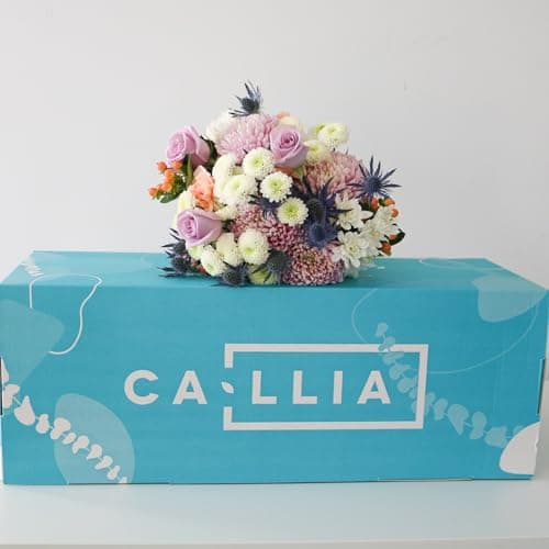Callia Flowers - Soft Pastel Fresh Flower Bouquet - (Standard) - Hand-Tied Fresh Cut with Vase, Fresh Flowers Delivery for Birthday, Sympathy, Get Well -Floral Arrangements with Local Delivery — view 3