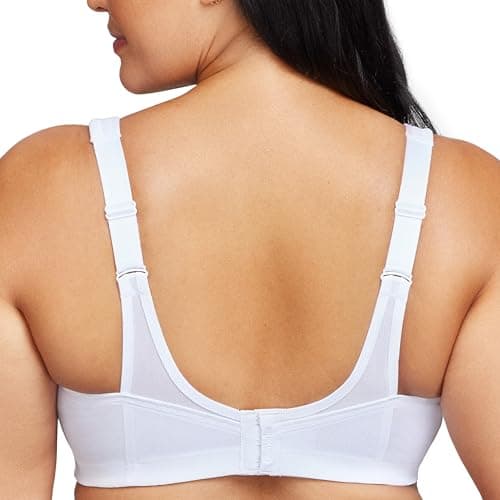 Glamorise Women's Full-Figure Sports Bra, White, 44DD