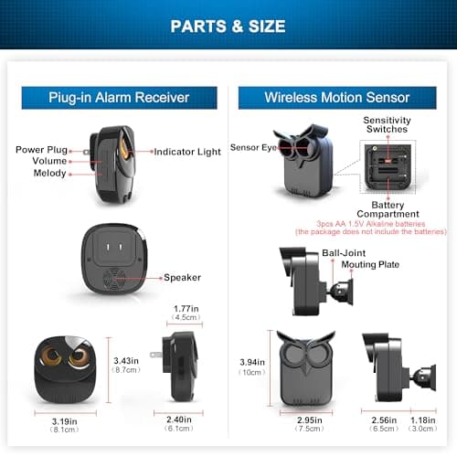Driveway Alarm- 1/2 Mile Long Range Wireless Driveway Alarm Outdoor Weather Resistant Motion Sensor&Detector-Home&Office DIY Security Alert System-Monitor&Protect Outdoor/Indoor Property - 1 Receiver and 1 Sensor — view 5