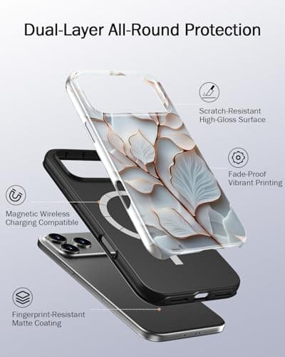 LUMARKE Cute Chic Case for iPhone 17 Pro,Wireless Charging Compatible