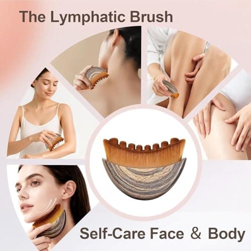 Fvaql New Lymphatic Contour Face Brush，Lymphatic face Brush for Sculpting – Anti-Puffiness Detox & Lift Improves Skin Glow，Ergonomically Designed to Fit The Skin Precisely and Relieve Fatigue — view 4