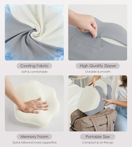 Memory Foam Pregnancy Pillows for Sleeping, Side Sleeper Maternity Pillow Support for Back Belly HIPS, Adjustable Wedge Pillow for Pregnant Women, Side Sleeping Pregnant Pillows with Pillowcase — view 5