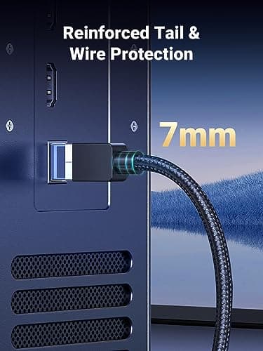 UGREEN Cat 8 Ethernet Cable High Speed 40Gbps 2000Mhz Network Shielded Cat8 Cable Braided Heavy Duty RJ45 LAN Cables Internet Cord Compatible for PS5, PS4, Xbox One, Modem, Router, 10ft — view 4
