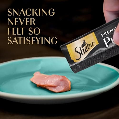 Sheba Premium Puree Cat Treats Lickable Roasted Chicken Flavor, Smoked Salmon Flavor, and Seared Tuna Flavor, 0.49 oz. Tubes, 24 Count — view 3