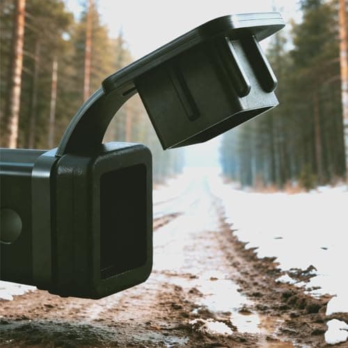 TrkWyze Trailer Hitch Cover with Retention Ring, UV-Resistant Rubber Formulated to Prevent Cracking in Sun & Heat, Heavy-Duty One-Piece Construction for Lasting Durability (Plain) — view 5