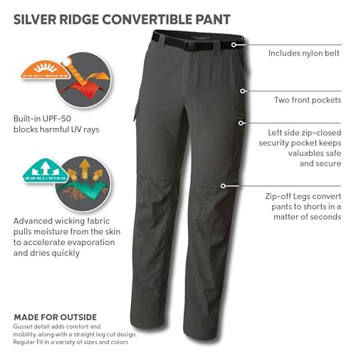 Columbia Men's Silver Ridge Convertible Pant, Breathable, UPF 50 Sun Protection — view 2