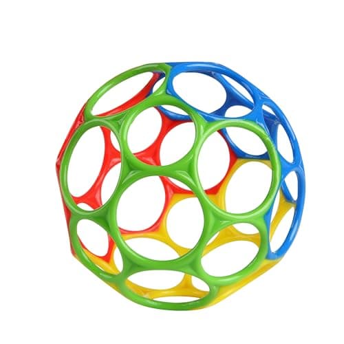 Bright Starts Oball Easy Grasp Classic Ball BPA-Free Infant Toy in Red, Yellow, Green, Blue, Age Newborn and up, 4 Inches — view 3