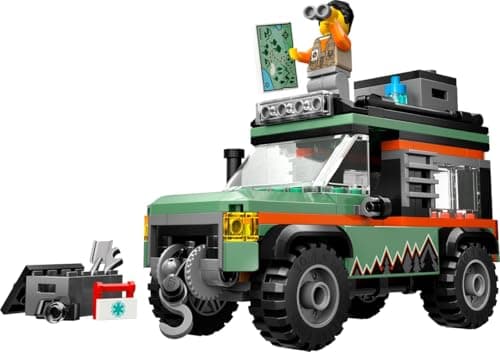LEGO City Off-Road 4x4 Mountain Truck Toy - Building Toy Set for Kids, Boys and Girls, Ages 6+ - Fun Gift Idea for Ramadan - with Adventurer Minifigure and Accessories - 60447 — view 3