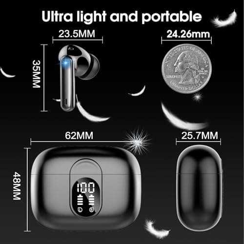 Wireless Earbuds, 48Hrs Bluetooth 5.3 Headphone in Ear with 4 ENC Mics — view 7