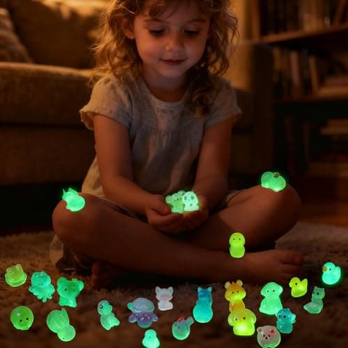 Mini Glow In The Dark Animal Resin Models, Resin Animals Mystery Bags, Individually Wrapped Blind Bags Tiny Animal Figurines, Collectible Mini Animals For Fairy Garden, DIY Crafts (50, animals) — view 5