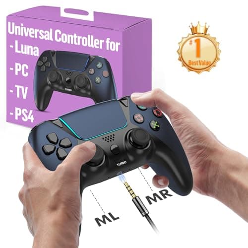 Enstixsm Upgraded for Luna Controller with Back Paddles,Turbo,Wireless Fire TV Game Controllers for PC,GeForce NOW,Firestick,Replacement for Luna Gamepad with ALPS Joystick,No Drift Stick, Blue