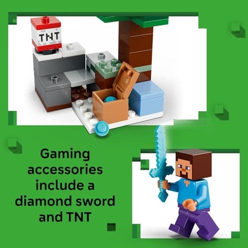 LEGO Minecraft Steve’s Taiga Adventure Building Toy for Boys & Girls - Video Game Playset & Toy Figures for Kids, Ages 6 + - W/2 Minifigures & 2 Pretend Play Animals - Gift Idea for Birthdays - 21583 — view 2
