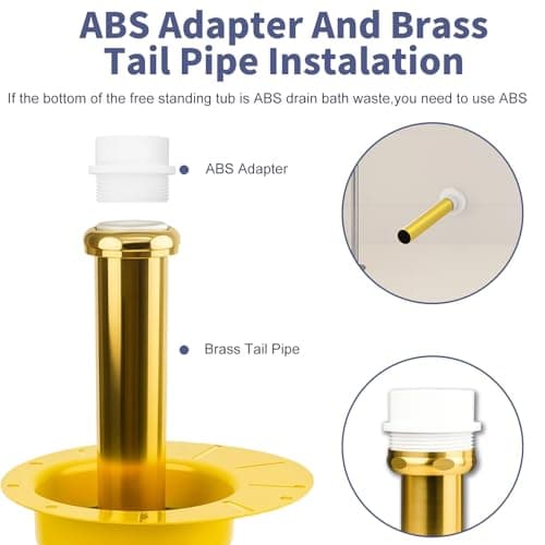 Freestanding Tub Drain Rough-in Kit, 1-1/2 in Bathtub Drain Fitting — view 2