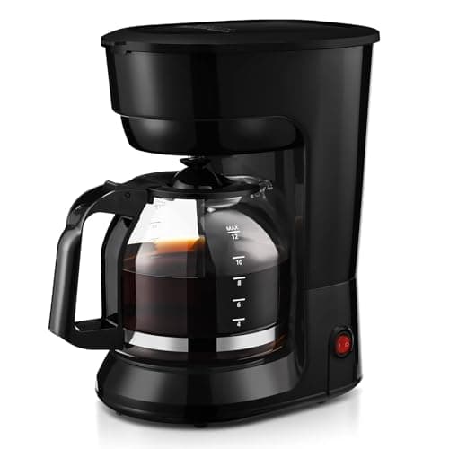 BLACK 12-Cup Coffee Maker with Easy On/Off Switch, Easy Pour, Non-Drip Carafe with Removable Filter Basket, Keep Hot — view 5