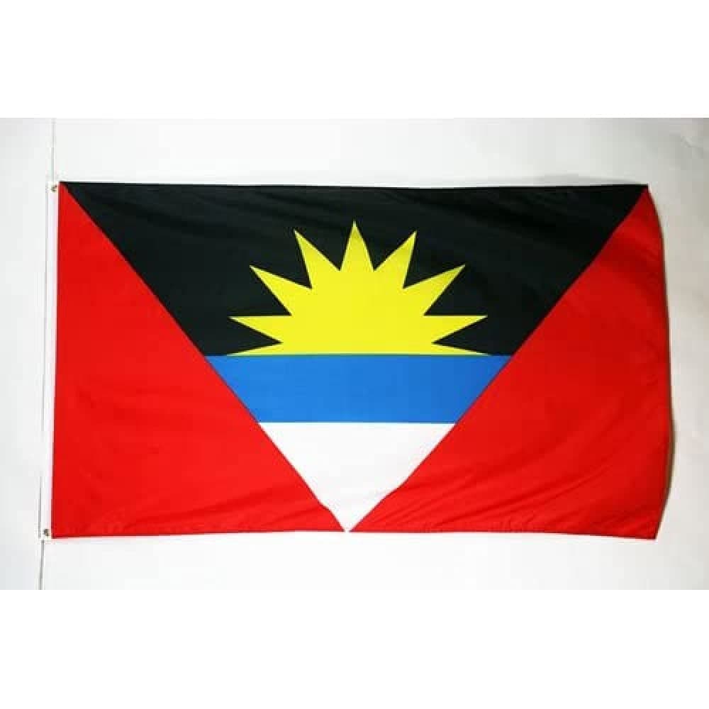 AZ FLAG - Antigua And Barbuda Flag - 3x5 Ft - 100D Polyester Antiguan Barbudan Banner with Two Metal Grommets - Fade Resistant - Vivid Colors - 3' x 5' Feet - 150x90 Cm — view 4