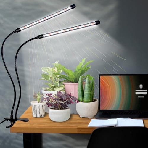 LEOTER Grow Lights for Indoor Plants - 84 LED Full Spectrum Clip Plant Growing Light (2 Heads Light) — view 3