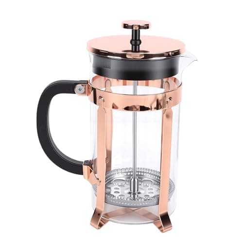 Asixxsix French Press Coffee Maker, 34 Ounce Borosilicate Glass Double Layer Filter Portable Coffee French Press, Cold Brew Maker with Easy Operation for Camping Travel Tea Brewing — view 5
