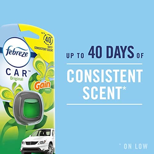 Febreze AUTO Air Freshener, Odor-Fighting Automotive Vent Clip, Scented Car Accessories, Long Lasting for Strong Odors, New Car Scent, 2 Count — view 2