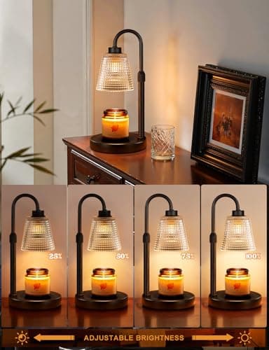 Candle Warmer Lamp with Timer, Dimmable Candle Warmer for Jar Candles, Height Adjustable Wax Melts Warmer, Birthday Gifts for Women Mom, House Warming Gifts New Home Decor — view 2