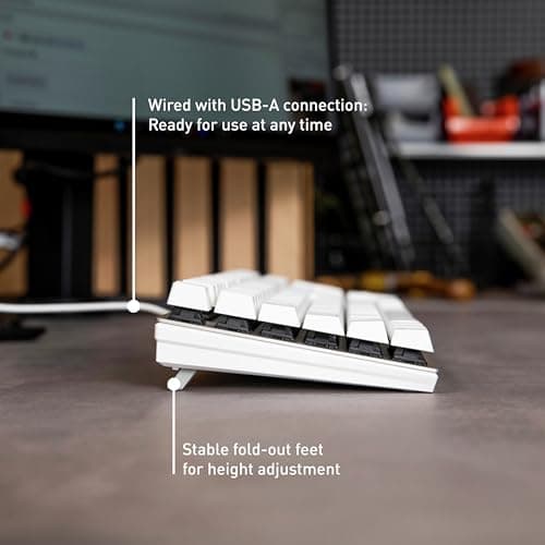 Cherry KC 200 MX, Wired Mechanical Office Keyboard, Modern Design with Elegant Aluminum Surface, USB-A Connection, MX2A Silent RED Switches, Black/Bronze — view 5
