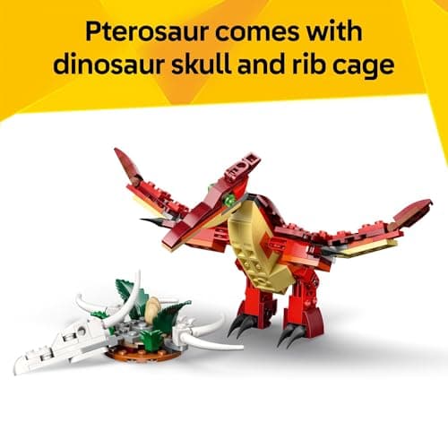 LEGO Creator 3 in 1 Fierce Dinosaur Building Toy for Boys & Girls, Ages 8+ - Gift for Birthdays - Kids Build 1 of 3 Prehistoric Animal Figures - 31379 — view 4