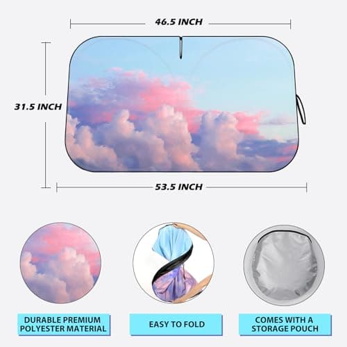 Tavaleu Car Windshield Sun Shade Foldable Car Shades for Front Windows — view 2