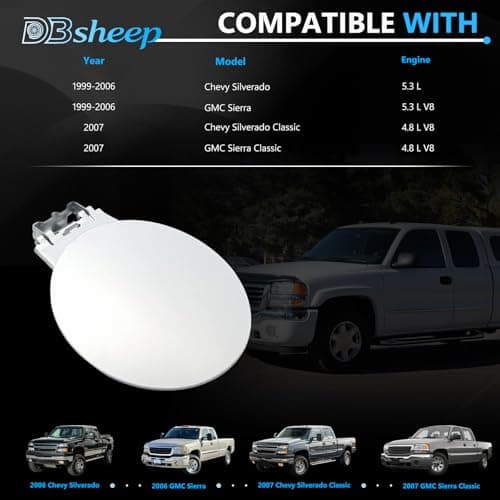 Gas Tank Door Cover Replacement Kit for 1999-2007 Chevy Silverado/GMC Sierra 1500 2500HD 3500 Trucks ReplaceOE#0856-029 1054493 15124080 — view 2