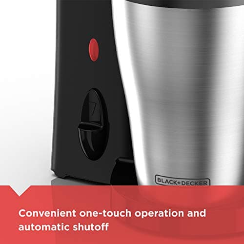 BLACK+DECKER Coffeemaker, 1, 0.45 liters, Black/Stainless Steel