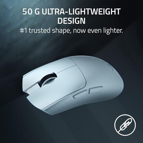Razer Viper V4 Pro Wireless Esports Gaming Mouse – 50g Ultra Lightweight, Fast & Precise, 50K DPI Optical Sensor, 8K Polling, Gen-4 Optical Switches, Scroll Wheel, USB-C Charging, for PC & Mac – White — view 3